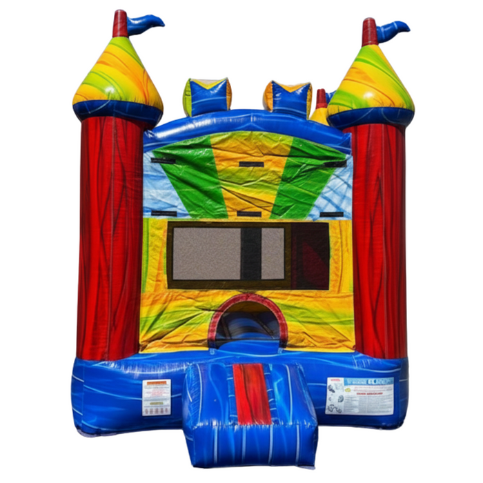 10x10 Multicolor Castle Bouncer - Commercial Grade