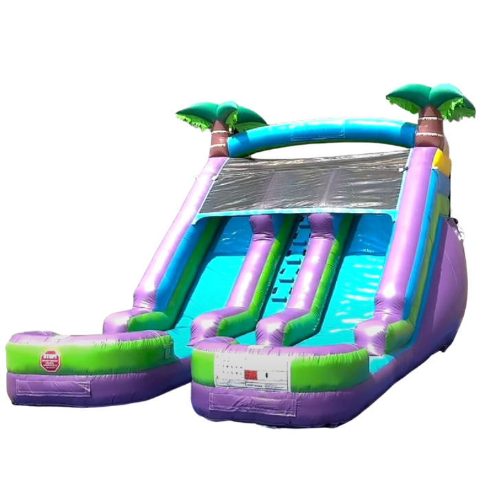 13' Lightweight Dual Lane Purple Slide