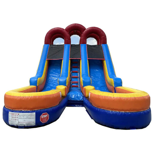 15' Lightweight Dual Lane Fun Slide Detachable Pool
