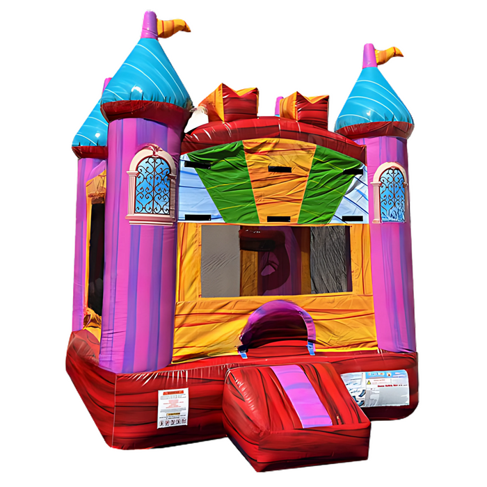 10x10 Marble Pink Castle Bouncer