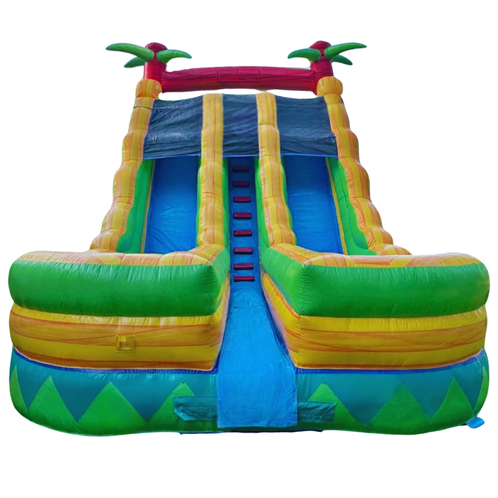 18' Tropical Splashdown Dual Lane Slide Wet & Dry