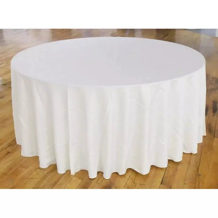 132'' Round Polyester Tablecloth