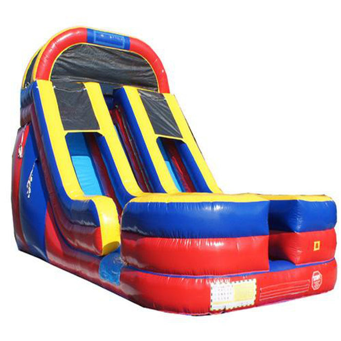 18' Dual Lane Yellow Wet & Dry Slide