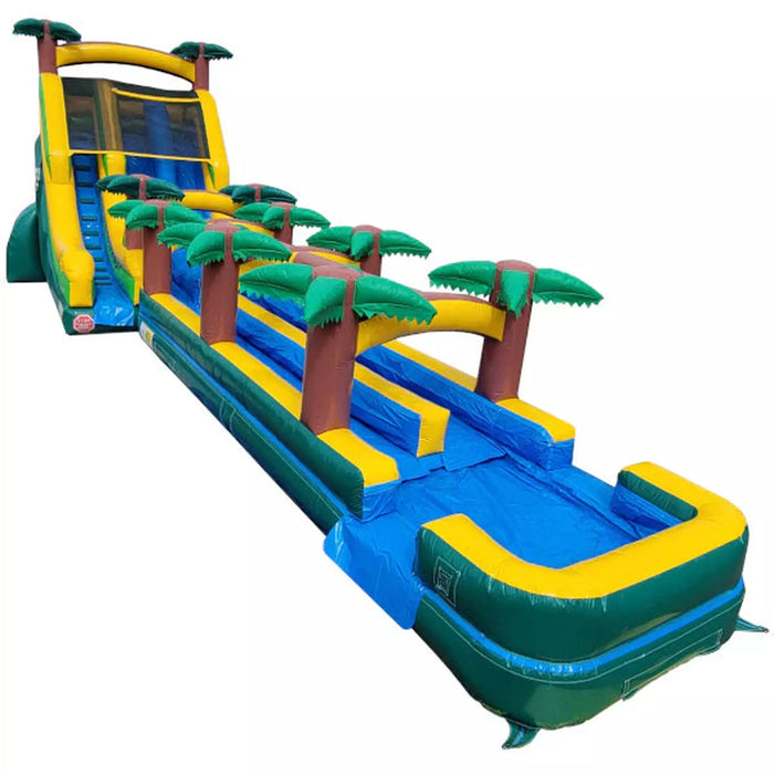 19' Dual Lane Palm Tree Screamer Slide + Slip & Splash