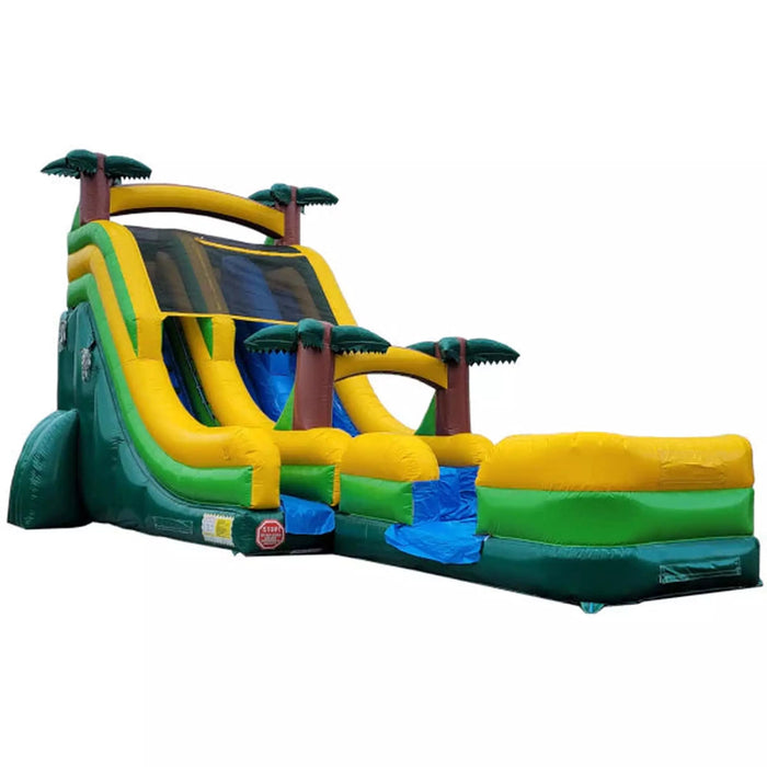 19' Dual Lane Palm Wet & Dry Slide