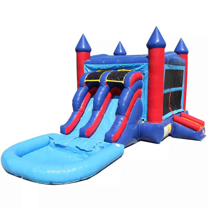 2-Lane Red Wet & Dry Combo with Pool