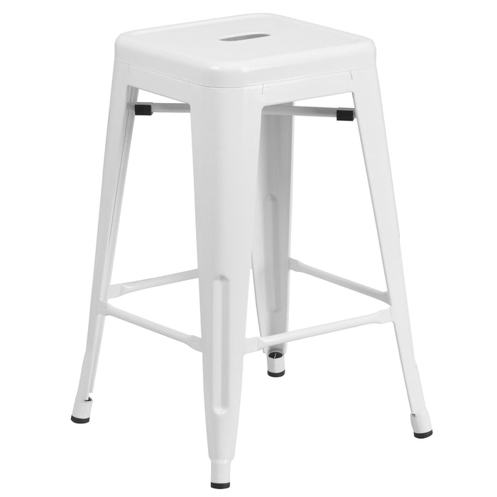 24" Kai Backless Metal Bar Stool