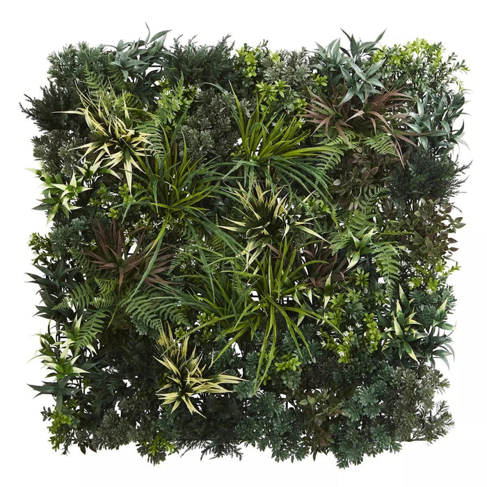 3’ x 3’ Greens & Fern Artificial Living Wall UV Resistant