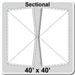 40' Wide Classic Series Pole Tent Top