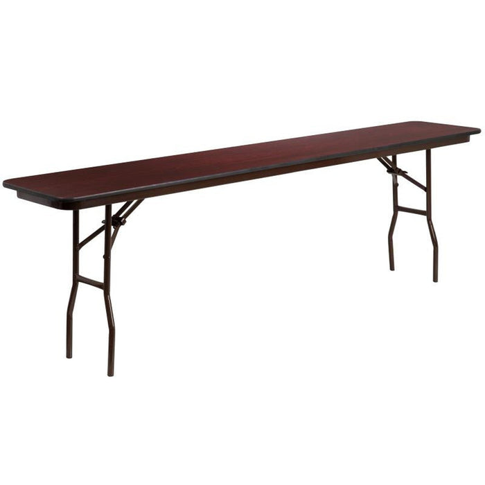 8' High Pressure Mahogany Laminate Training Table