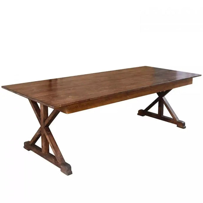 8' x 40" X-Leg Rectangular Folding Farm Table
