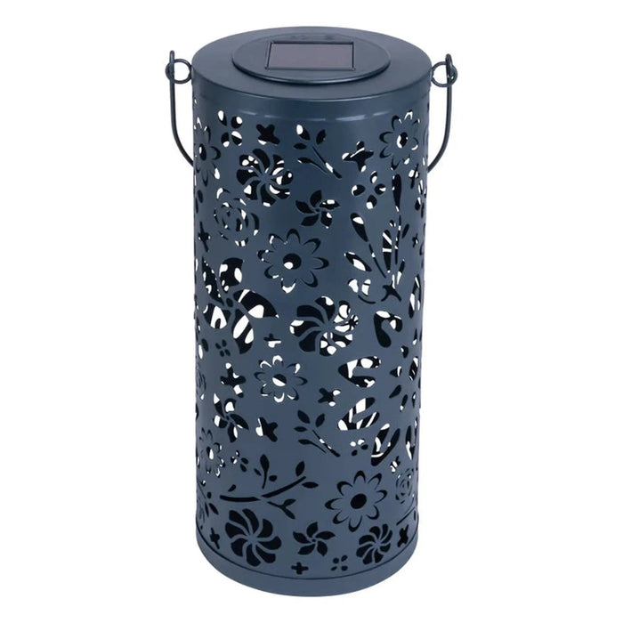 Bloom Punched Metal Solar Lantern