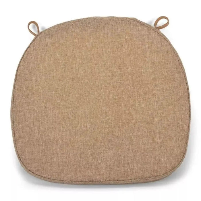 Cross Back Barstool Burlap Cushion