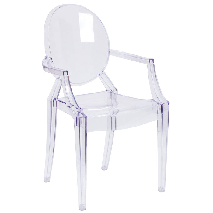 Crystal Ghost Chair with Arms