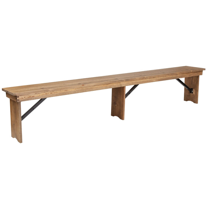 Hercules 8' x 12'' Pine Folding Farm Bench
