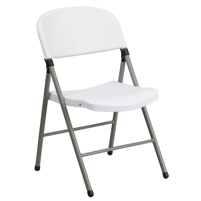 Hercules Plastic Folding Chair with Charcoal Frame