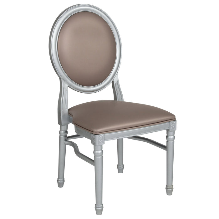 Hercules Taupe King Louis Chair