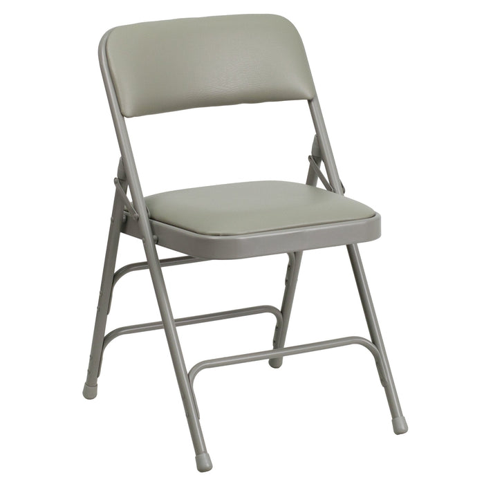 Hercules Triple Braced Curved Metal Folding Chair