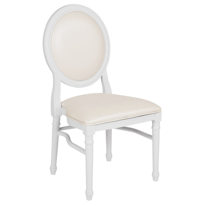 Hercules White King Louis Chair