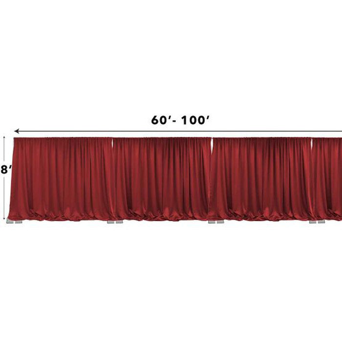 Pipe and Drape Backdrop Kit – 8' Fixed Height x 100' Wide
