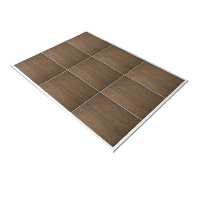 Rustic Cedar Vinyl Portable Dance Floor - Subfloor Included