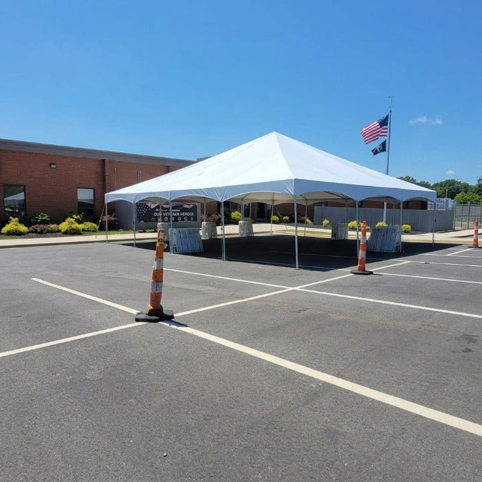 How to Anchor a Frame Tent on Concrete, Asphalt, or Any Hard Surface