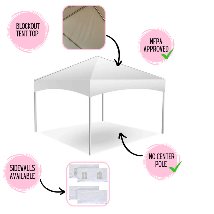 12x12 Master Series Frame Tent - Commercial White Event Canopy