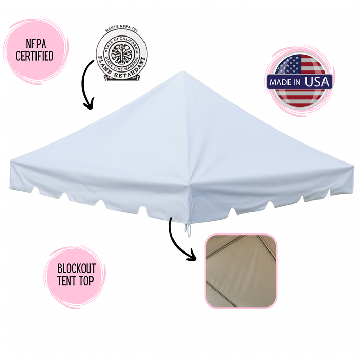 10' Wide Classic Series Frame Tent Top