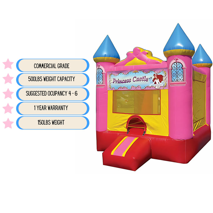 Medium Pink Castle Bouncer