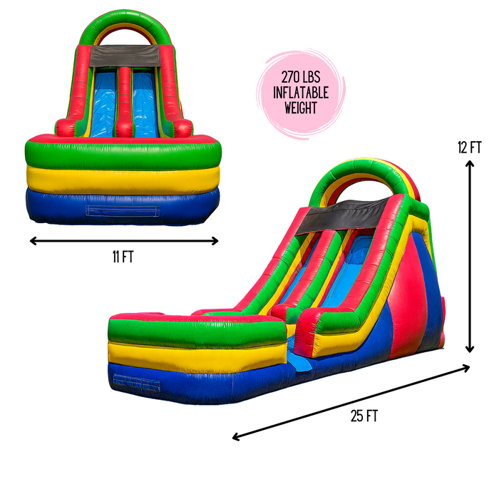 12' 2-Lane Green Slide