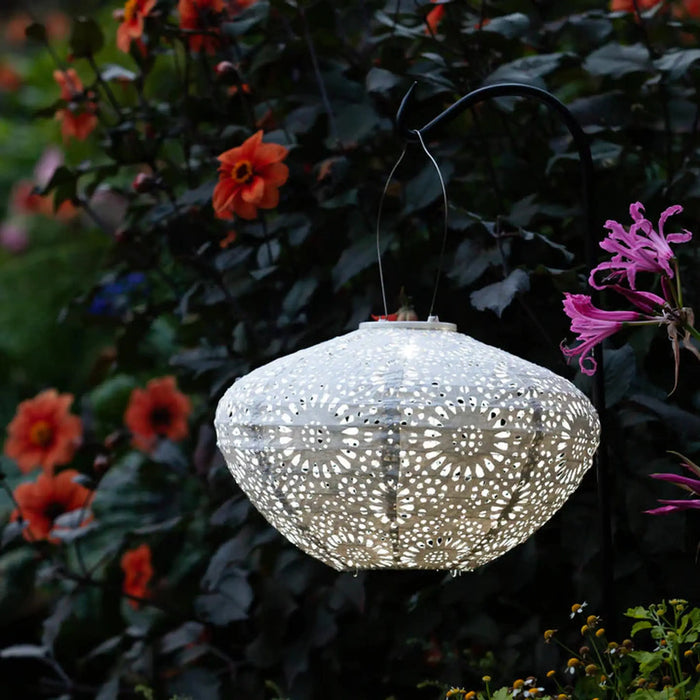 13" Crown Chantilly Lace Solar Lantern