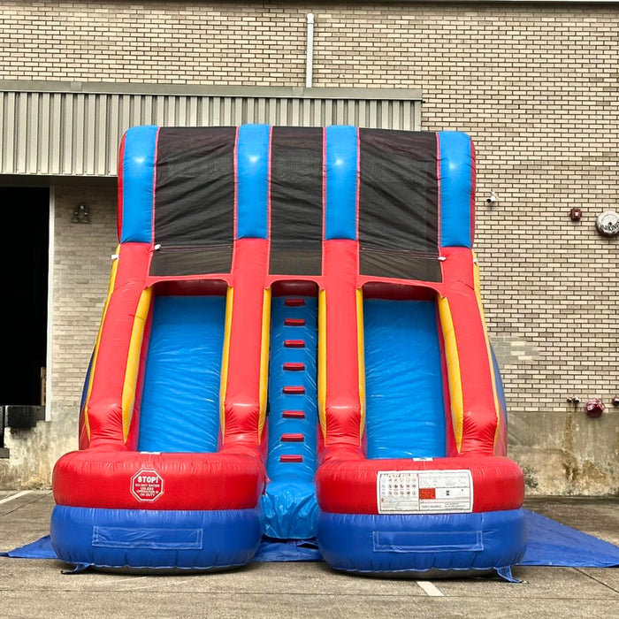 15' Lightweight Dual Lane Red & Blue Slide