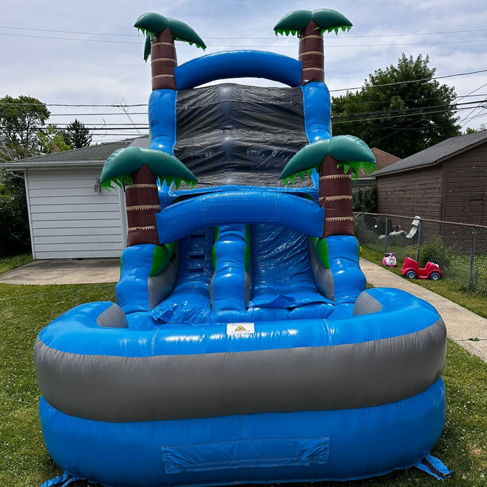 15' Lightweight Blue Tropical Slide