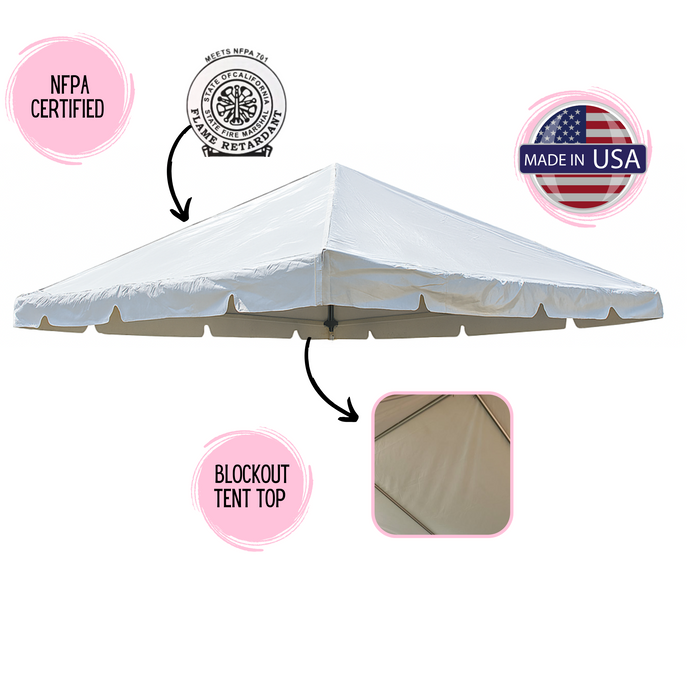 15' Wide Classic Series Frame Tent Top