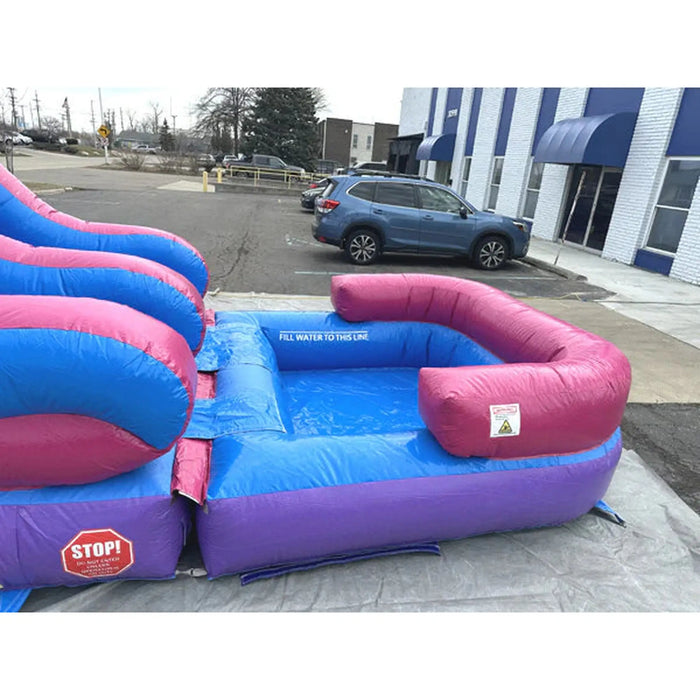 16'Lightweight Pink Slide Detachable Pool