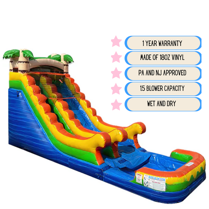 16' Sunset Tropical Wet & Dry Slide