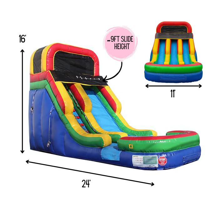 16' Multicolor Wet & Dry Slide