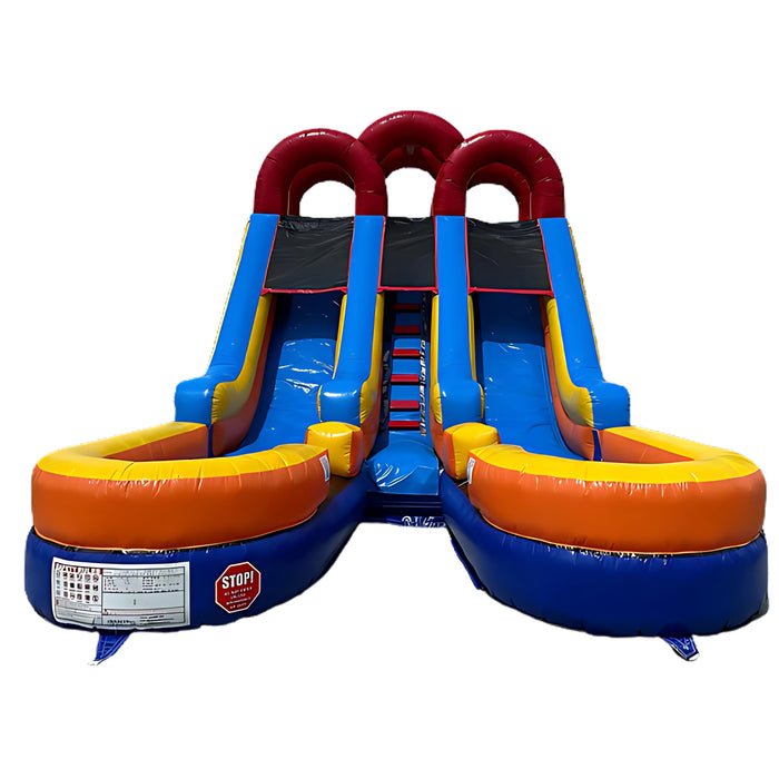 15' Lightweight Dual Lane Fun Slide (Detachable Pool)