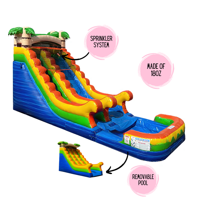 16' Sunset Tropical Wet & Dry Slide