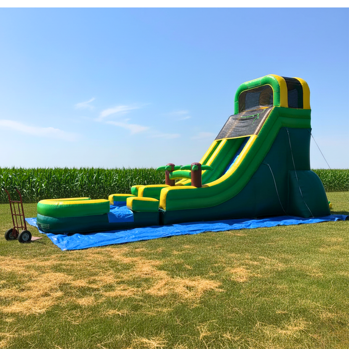 18' Palm Tree Wet & Dry Slide