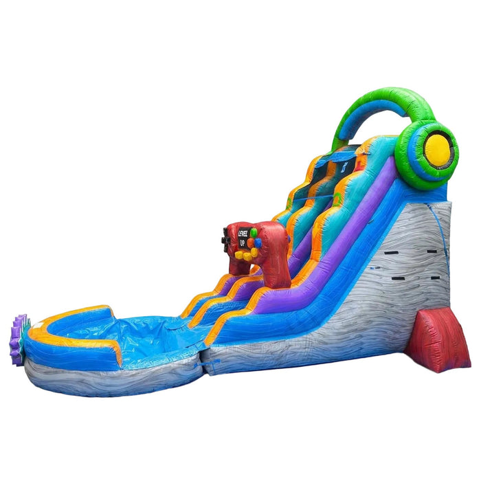 18' Game Over Wet and Dry Water Slide