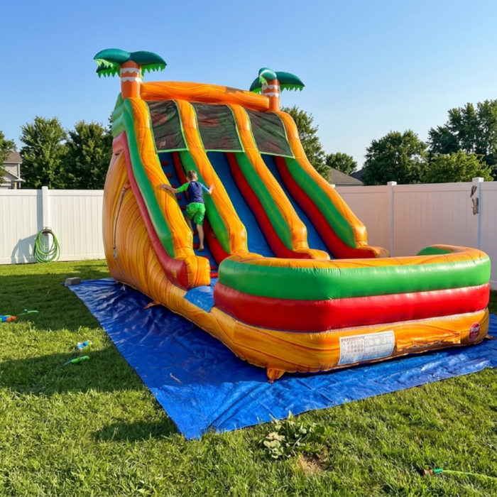 18' Oasis Splash Dual Lane Water Slide – Wet & Dry
