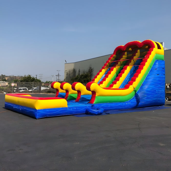 18' 2 Lane Unisex Wet & Dry Slide