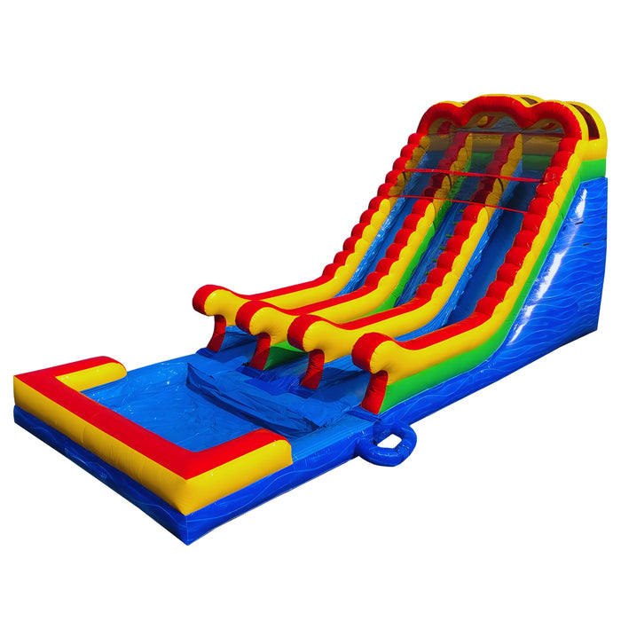 18' 2 Lane Unisex Wet & Dry Slide