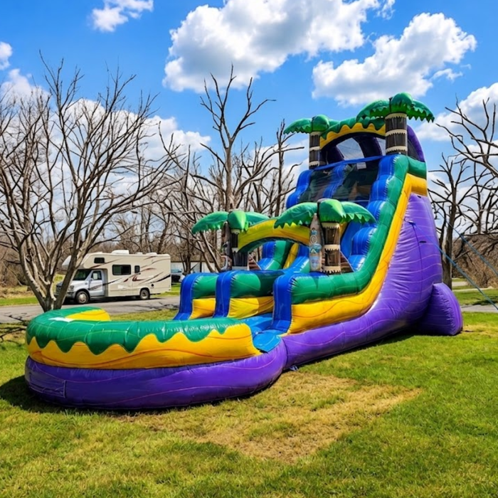 18' Violet Vortex Wet/Dry Slide