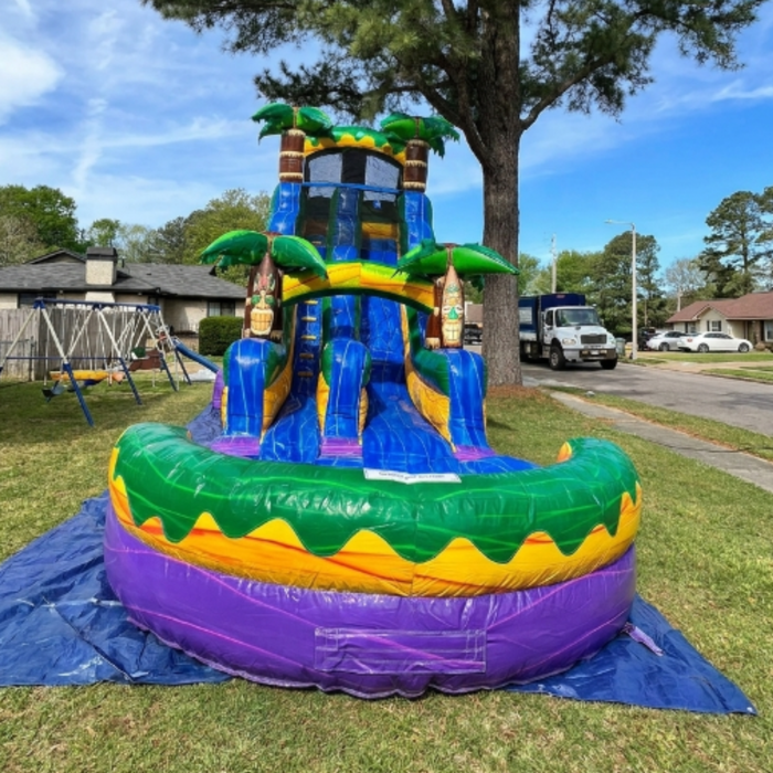 18' Violet Vortex Wet/Dry Slide
