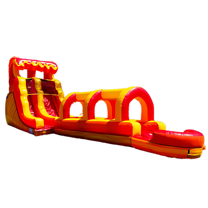 15' Lightweight Lava Waterslide with Slip & Splash