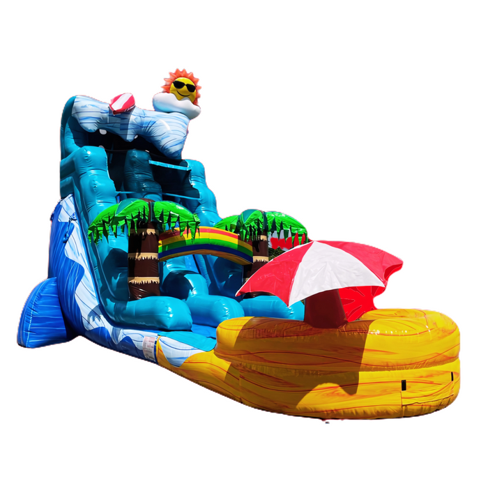 18' Beach Wave Water Slide