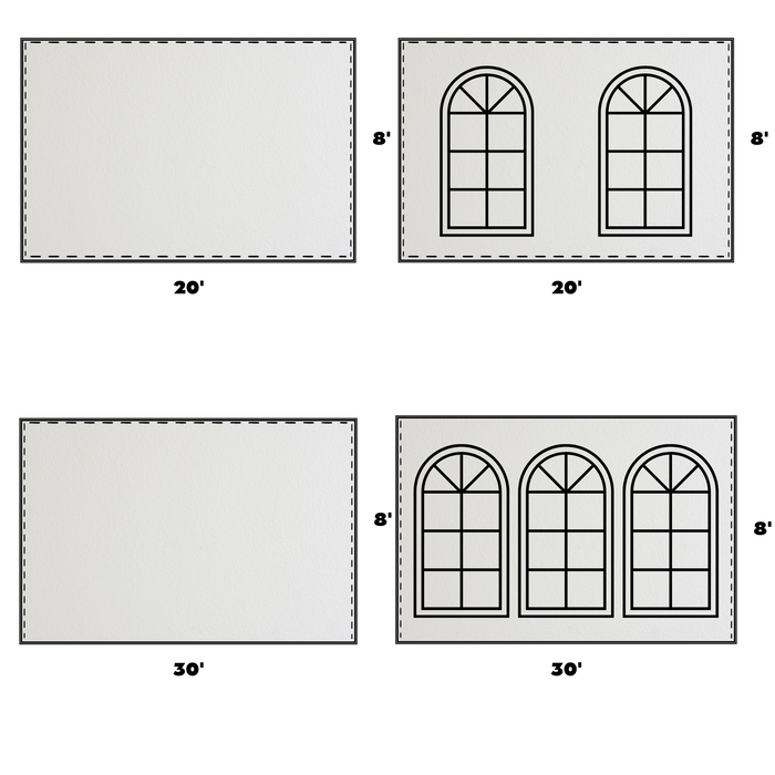 20x30 Universal Blockout Sidewall Kit (8')