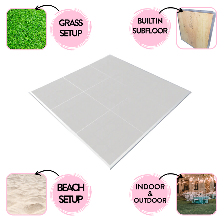 tenting laminat White Laminate Portable Dance Floor